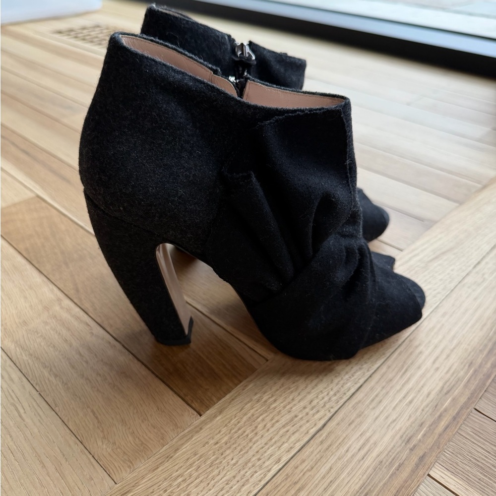 Miu Miu Black Suede Heeled Boots